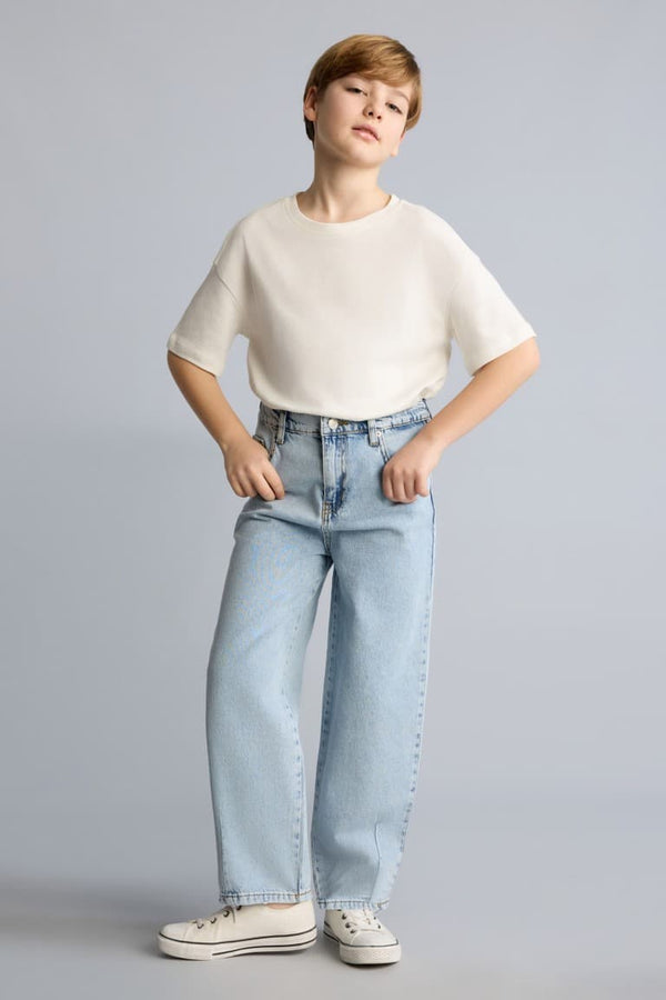 100% Cotton Balloon Fit Straight Leg Cotton Pants Boy