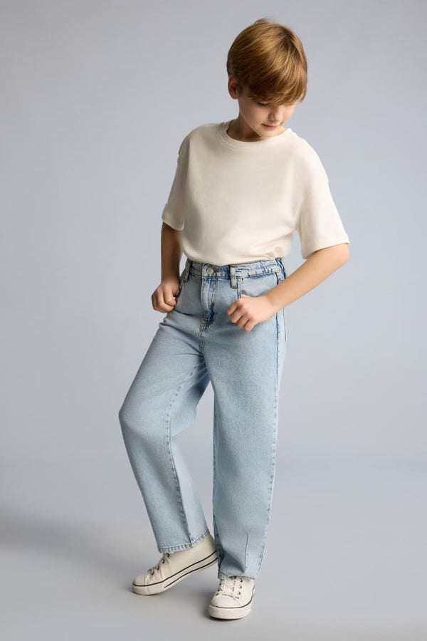 100% Cotton Balloon Fit Straight Leg Cotton Pants Boy