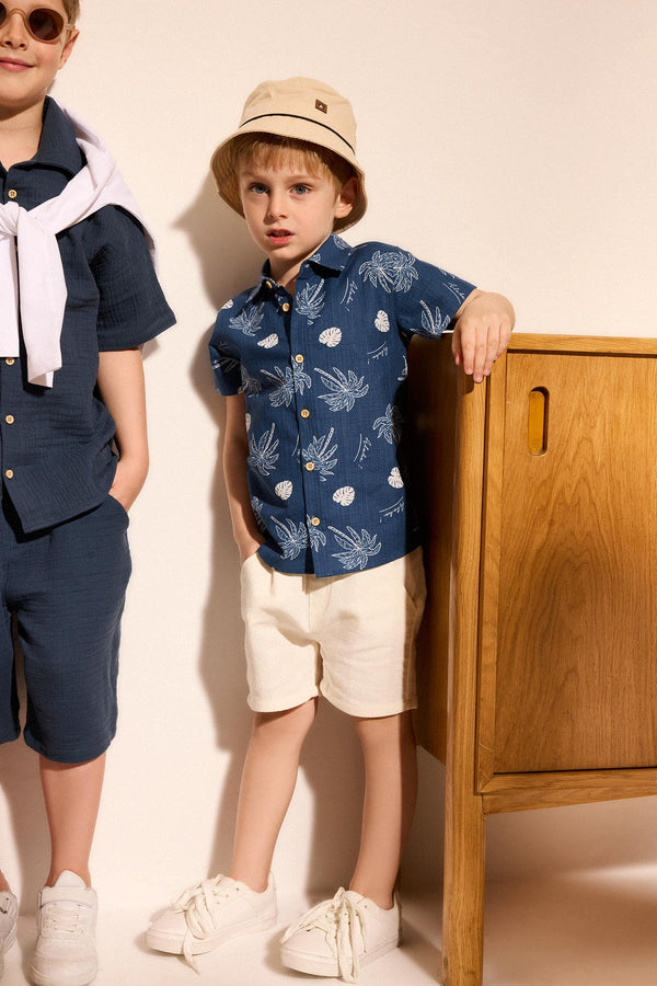 100% Cotton Tropical Patterned Shirt Baby Boy