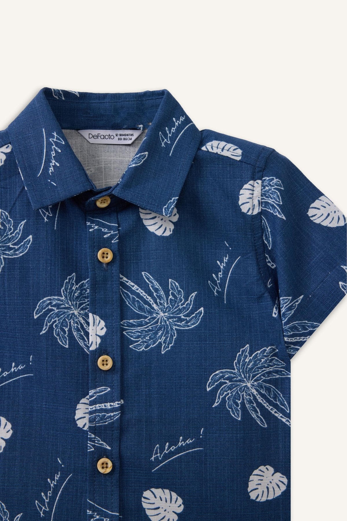 100% Cotton Tropical Patterned Shirt Baby Boy