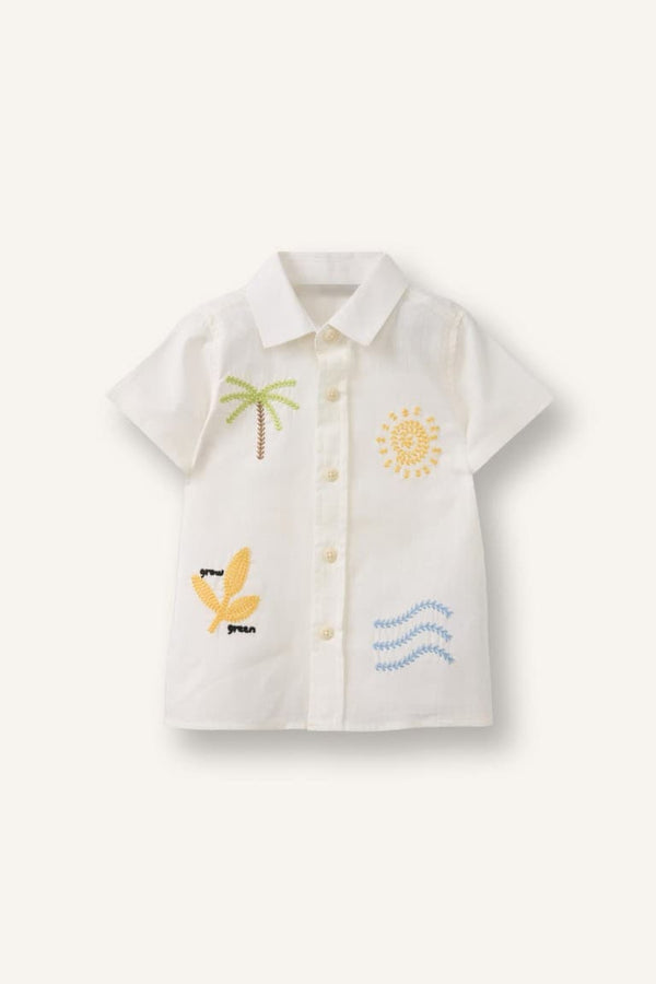 100% Cotton Tropical Patterned Shirt Baby Boy