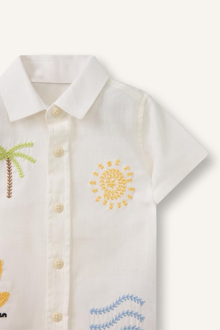100% Cotton Tropical Patterned Shirt Baby Boy