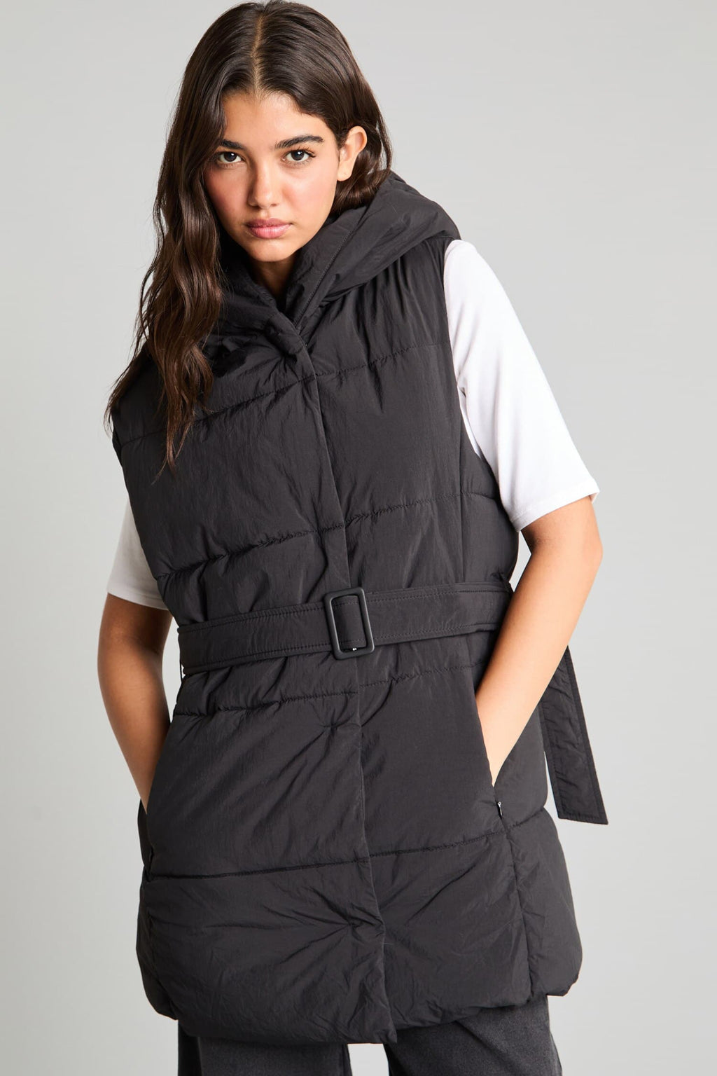Regular Fit Hooded Vest