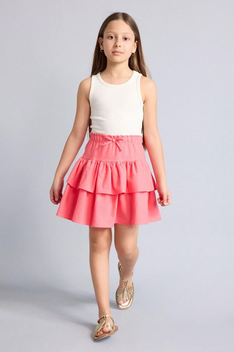 100% Cotton Linen Skirt Girls Main image