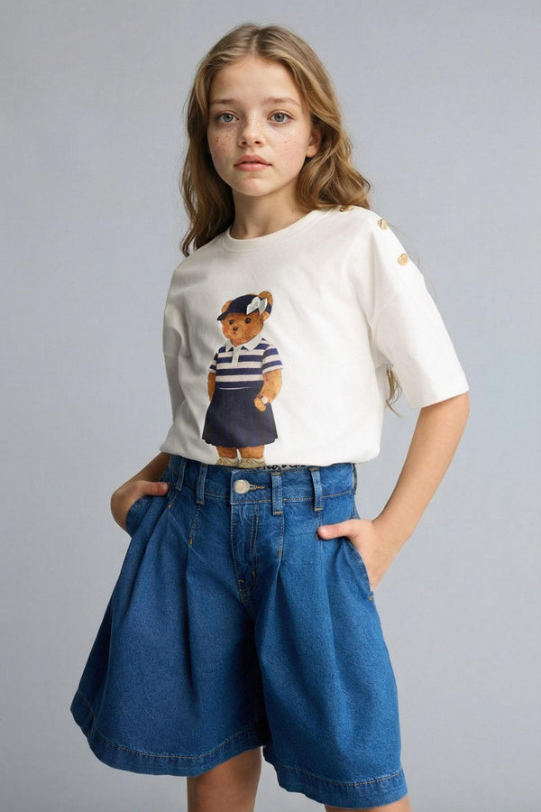 100% Cotton Jean Shorts Girls