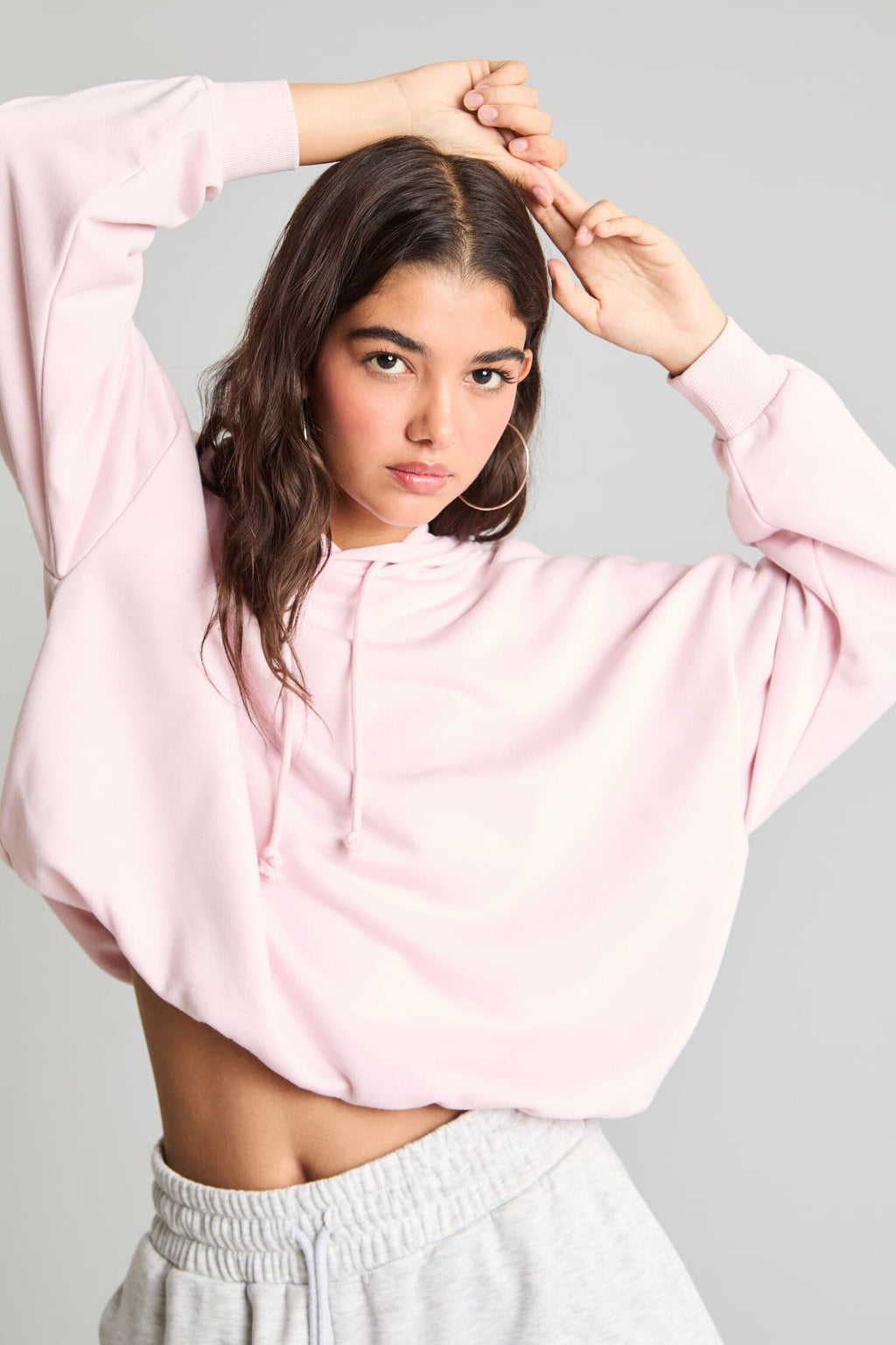 Balloon Fit Hooded Sweatshirt