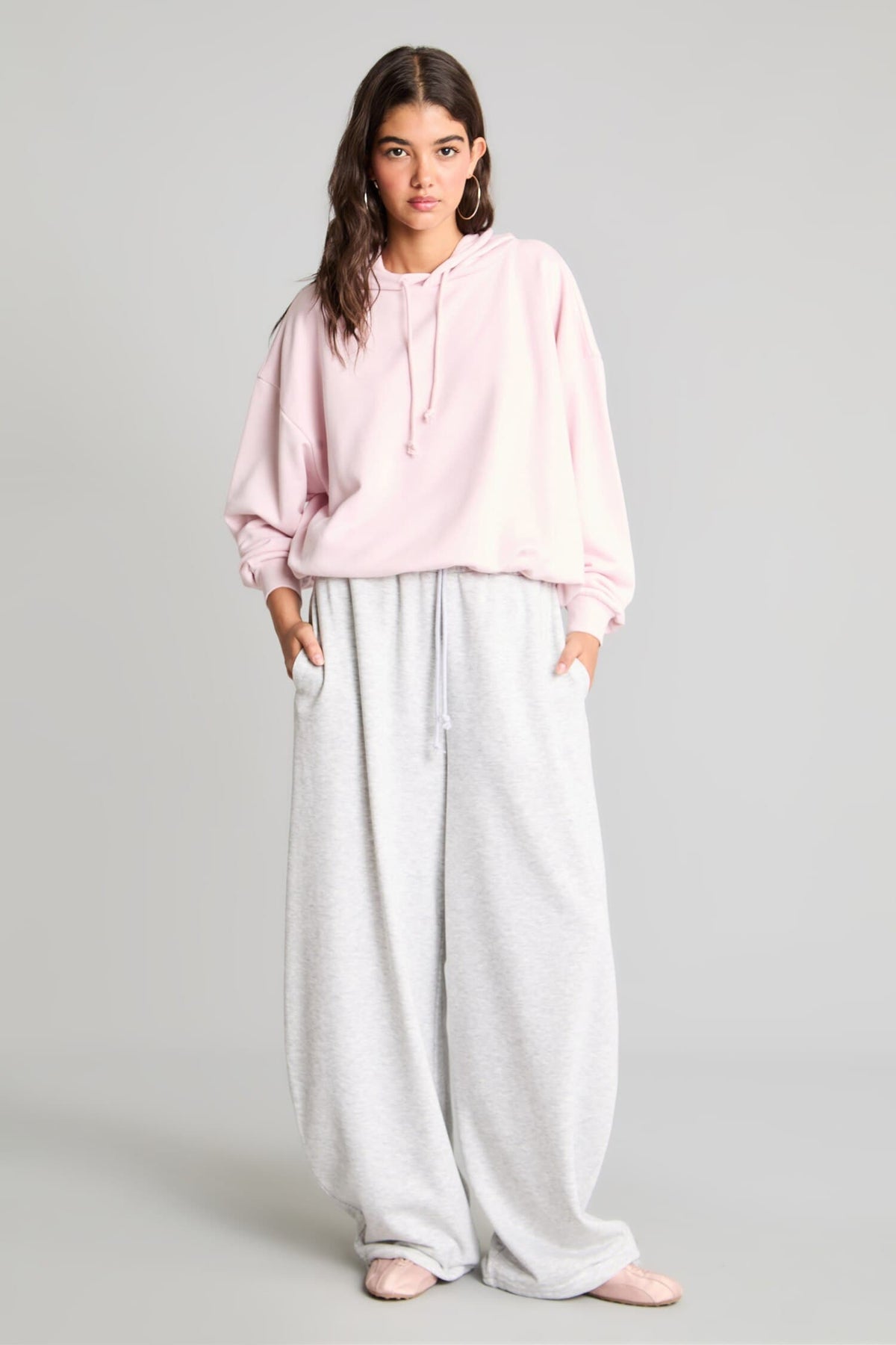 Balloon Fit Hooded Sweatshirt