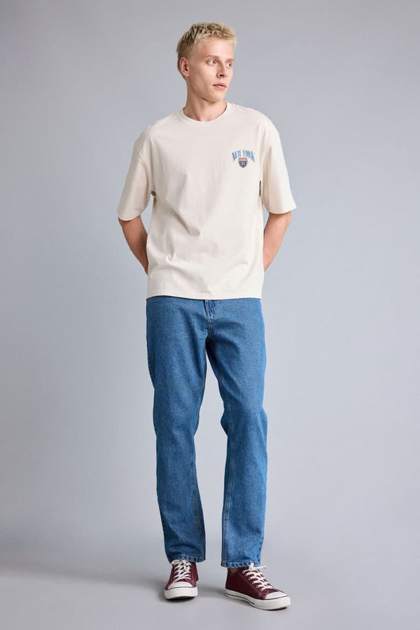 Boxy Fit Back Printed Short Sleeve T-Shirt