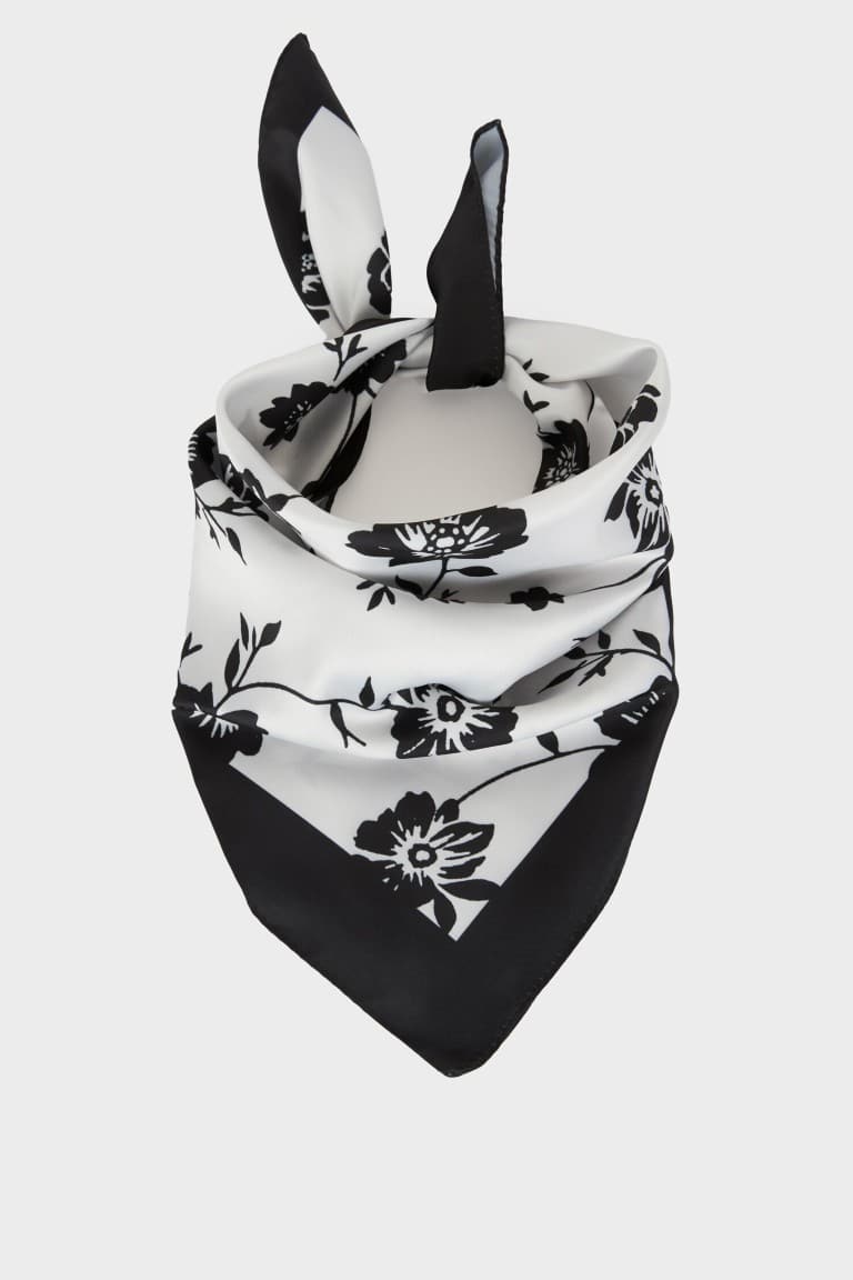 Patterned Satin Scarf Girl