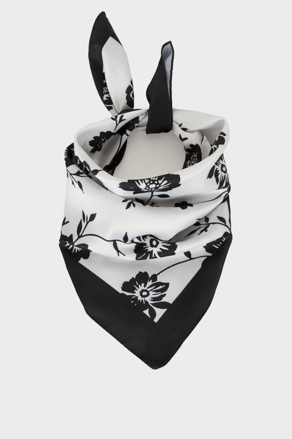 Patterned Satin Scarf Girl