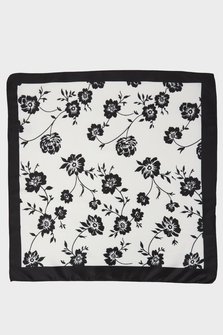 Patterned Satin Scarf Girl