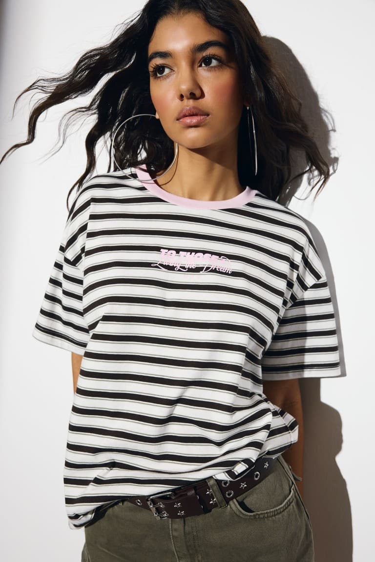 Overless Crew Neck Printed Short Sleeve T-Shirt