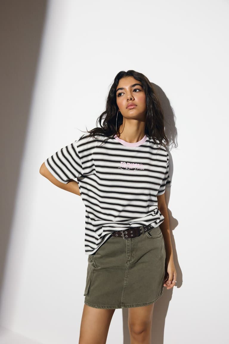 Overless Crew Neck Printed Short Sleeve T-Shirt