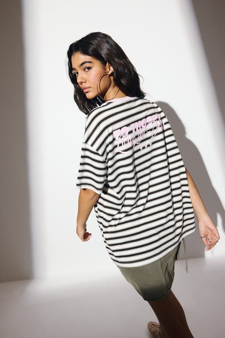 Overless Crew Neck Printed Short Sleeve T-Shirt
