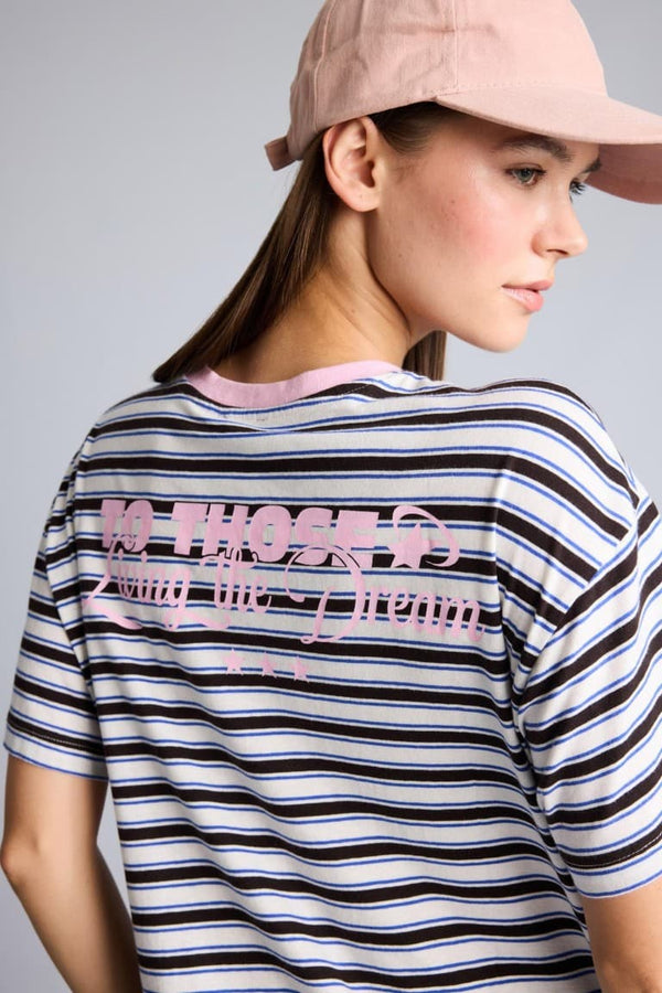 Overless Crew Neck Printed Short Sleeve T-Shirt