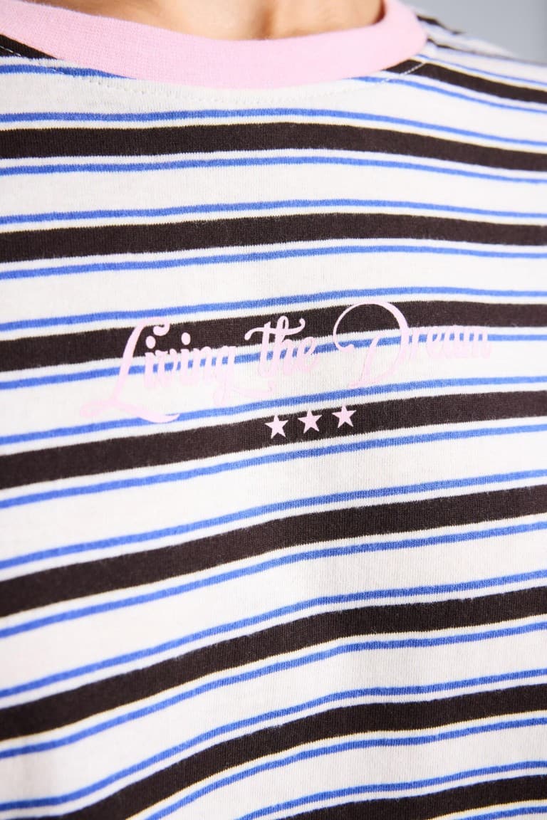 Overless Crew Neck Printed Short Sleeve T-Shirt