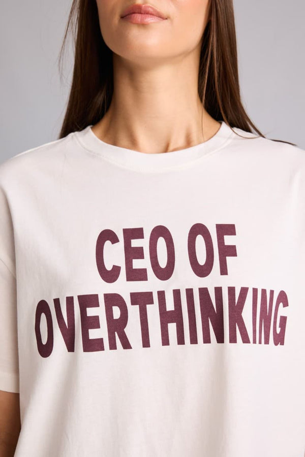 100% Cotton Overless Crew Neck Printed Short Sleeve White T-Shirt