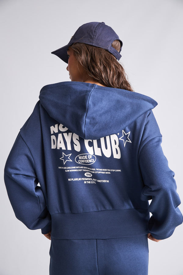 Fitted Hooded Printed Thick Fabric Cardigan