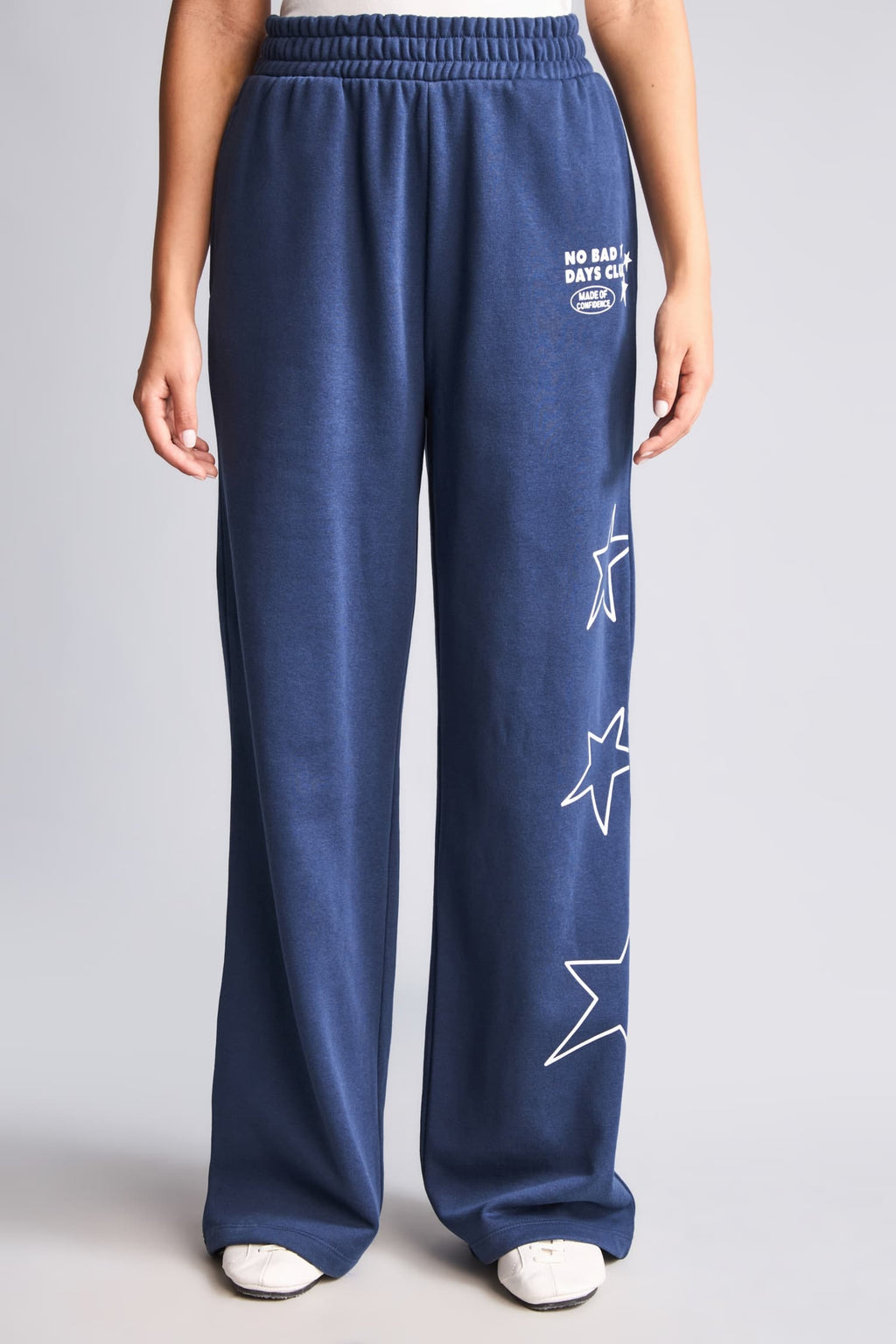 Wide Leg Star Printed Thick Fabric Sweatpants