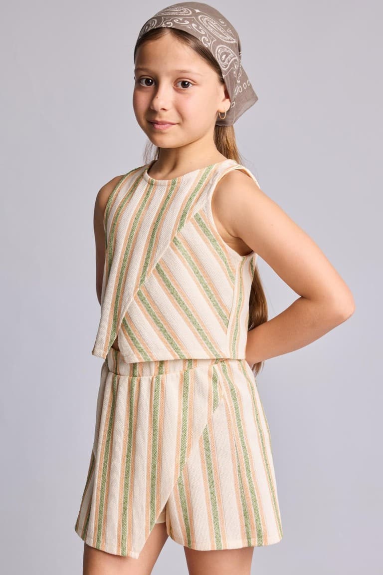 2 Pcs Vest Skirt Girls