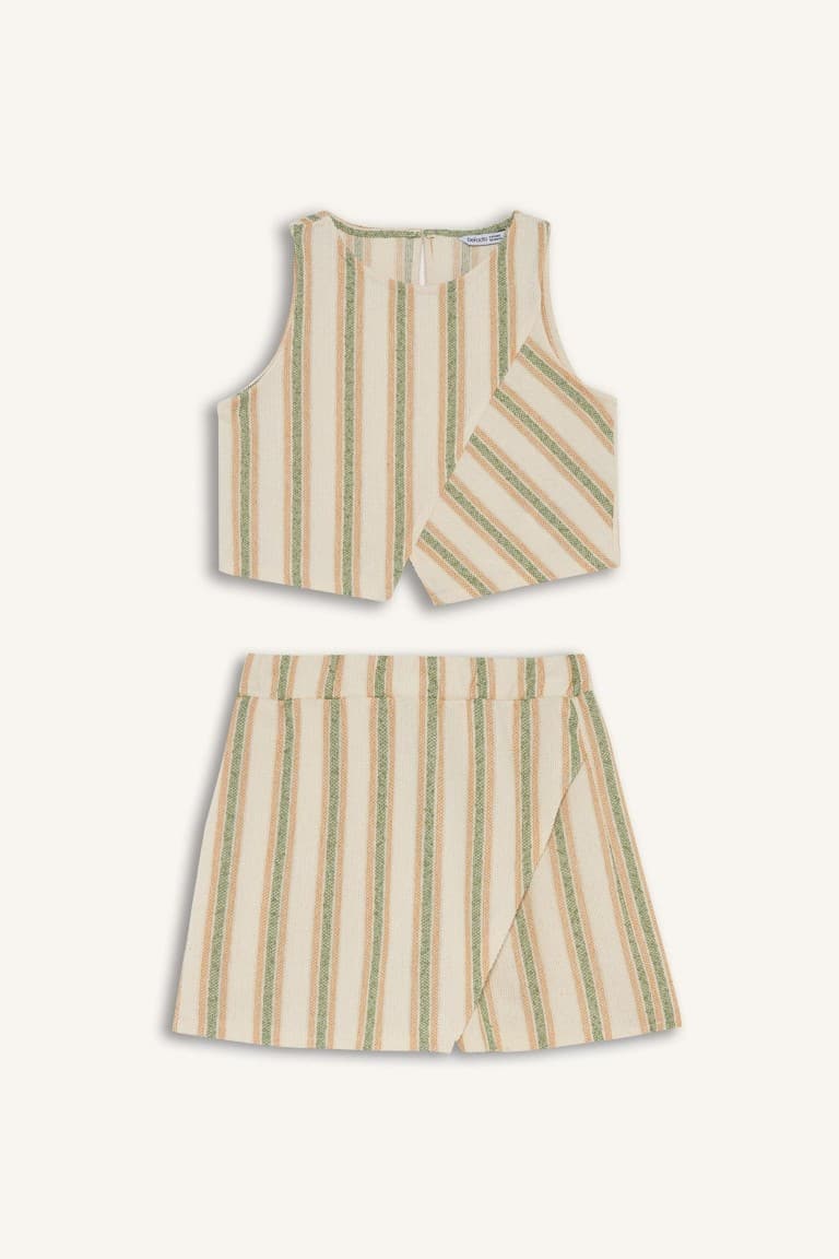 2 Pcs Vest Skirt Girls