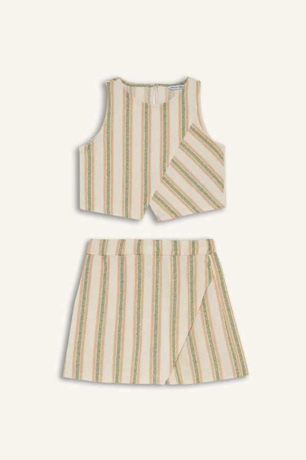 2 Pcs Vest Skirt Girls