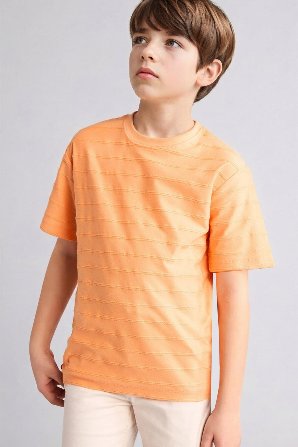 100% Cotton New Regular Crew Neck Short Sleeve Blue T-Shirt Boy