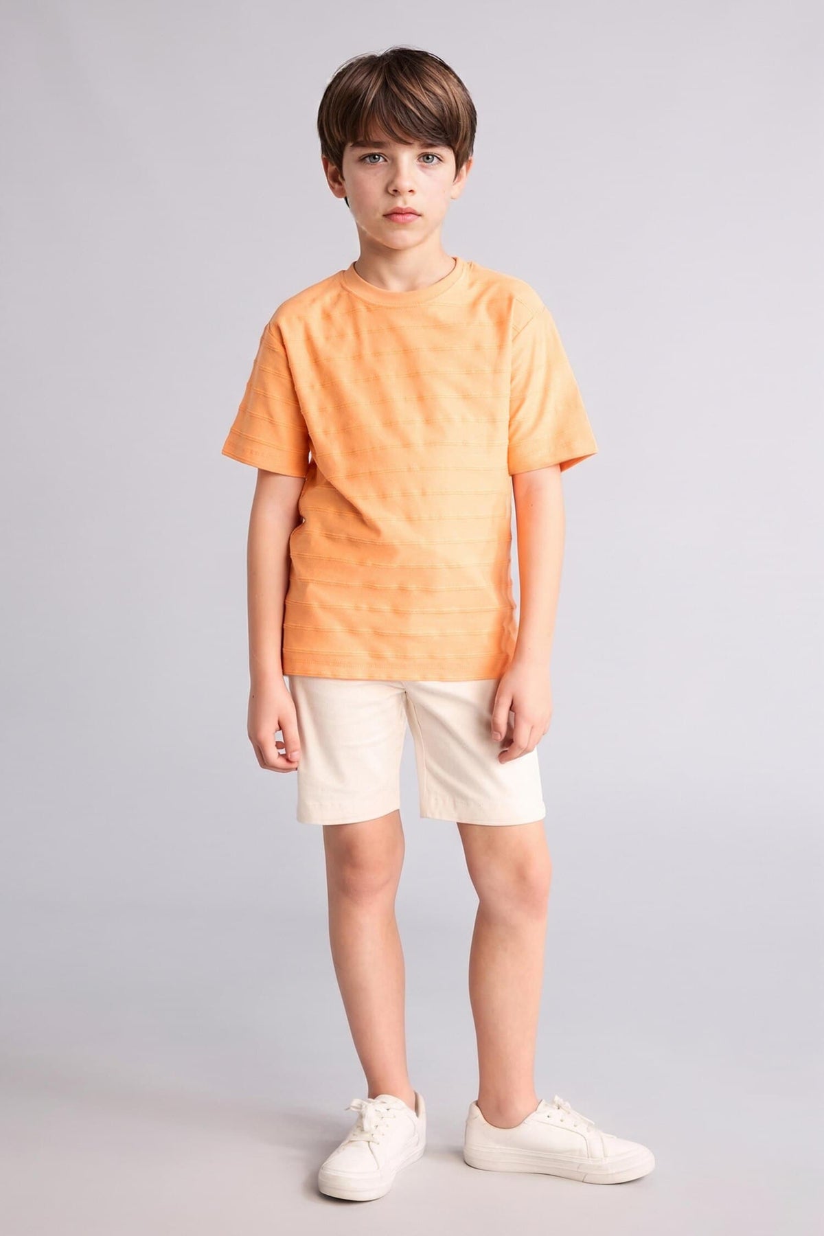 100% Cotton New Regular Crew Neck Short Sleeve Blue T-Shirt Boy