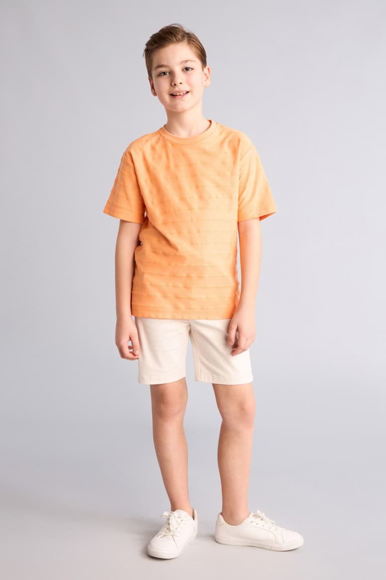 100% Cotton New Regular Crew Neck Short Sleeve Blue T-Shirt Boy