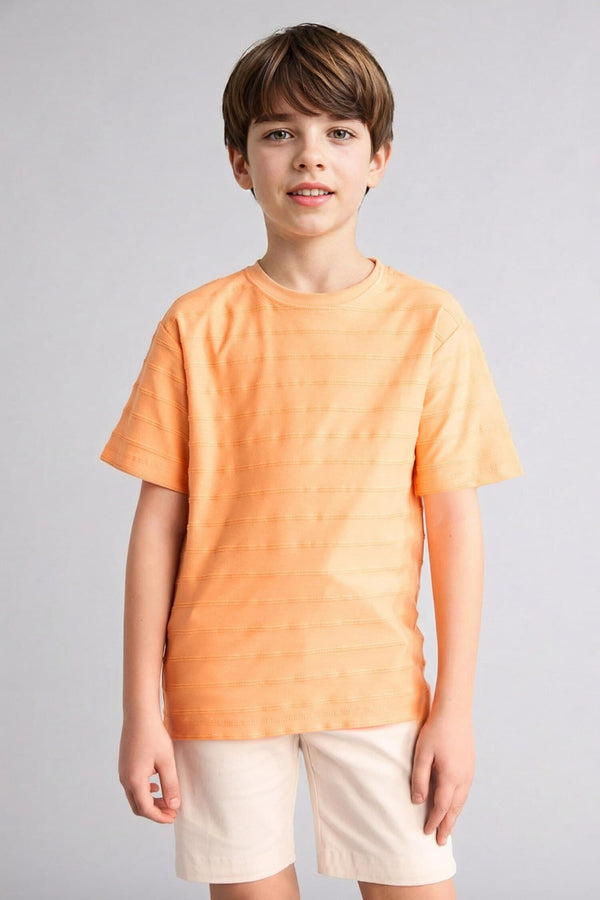 100% Cotton New Regular Crew Neck Short Sleeve Blue T-Shirt Boy