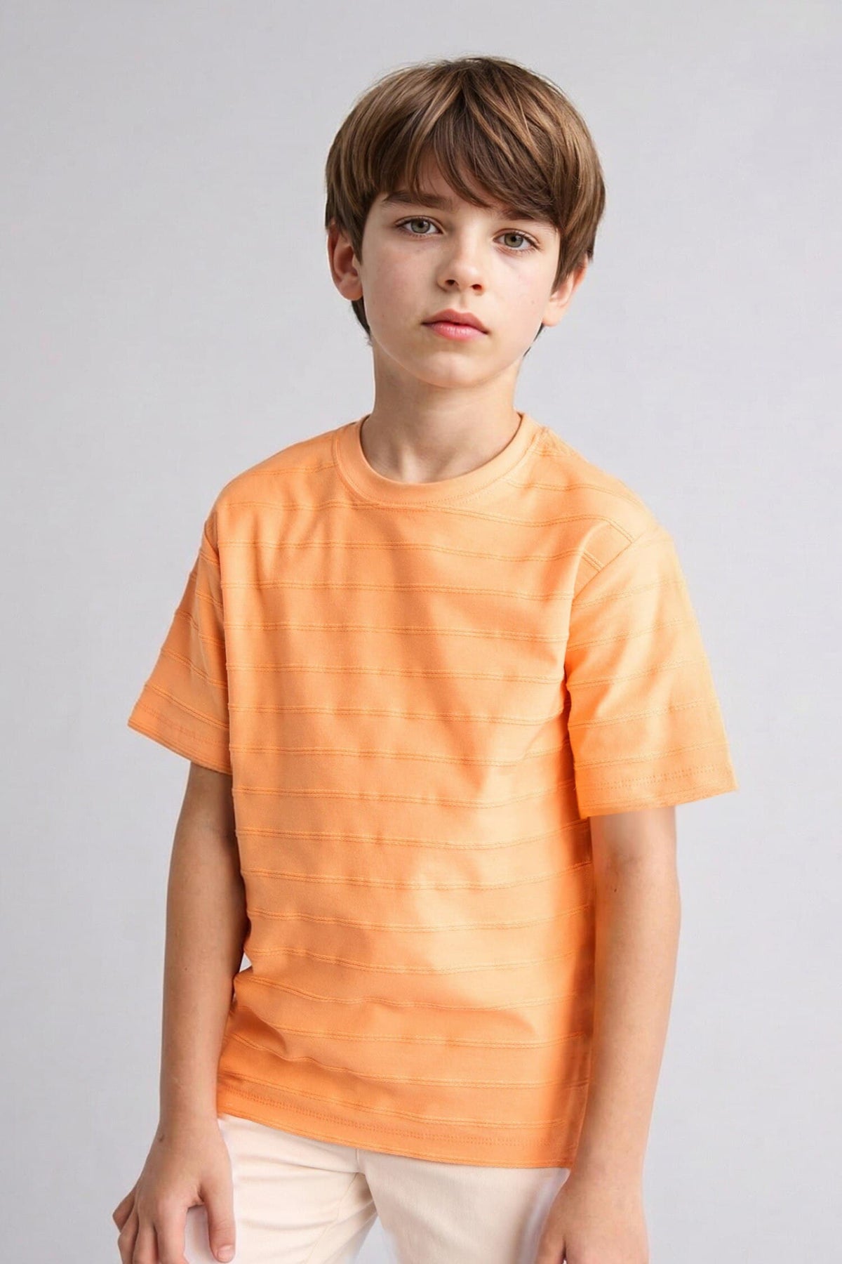 100% Cotton New Regular Crew Neck Short Sleeve Blue T-Shirt Boy
