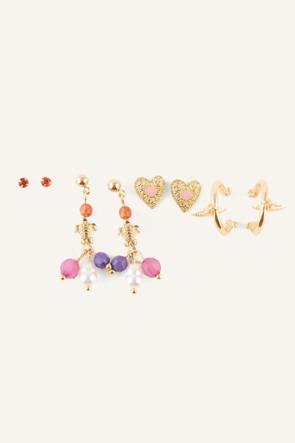 Women 4-Piece Earring Set