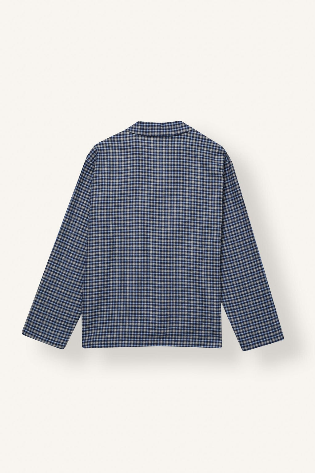 100% Cotton Regular Fit Long Sleeve Check Shorts Set 2 Pieces Flannel