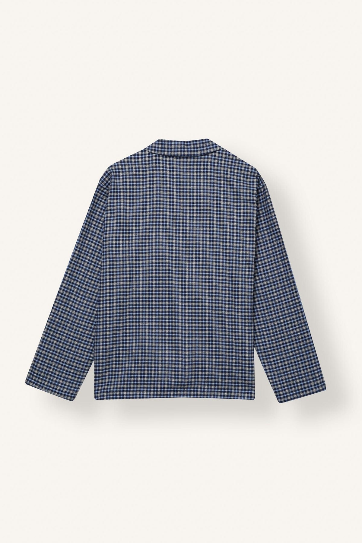 100% Cotton Regular Fit Long Sleeve Check Shorts Set 2 Pieces Flannel