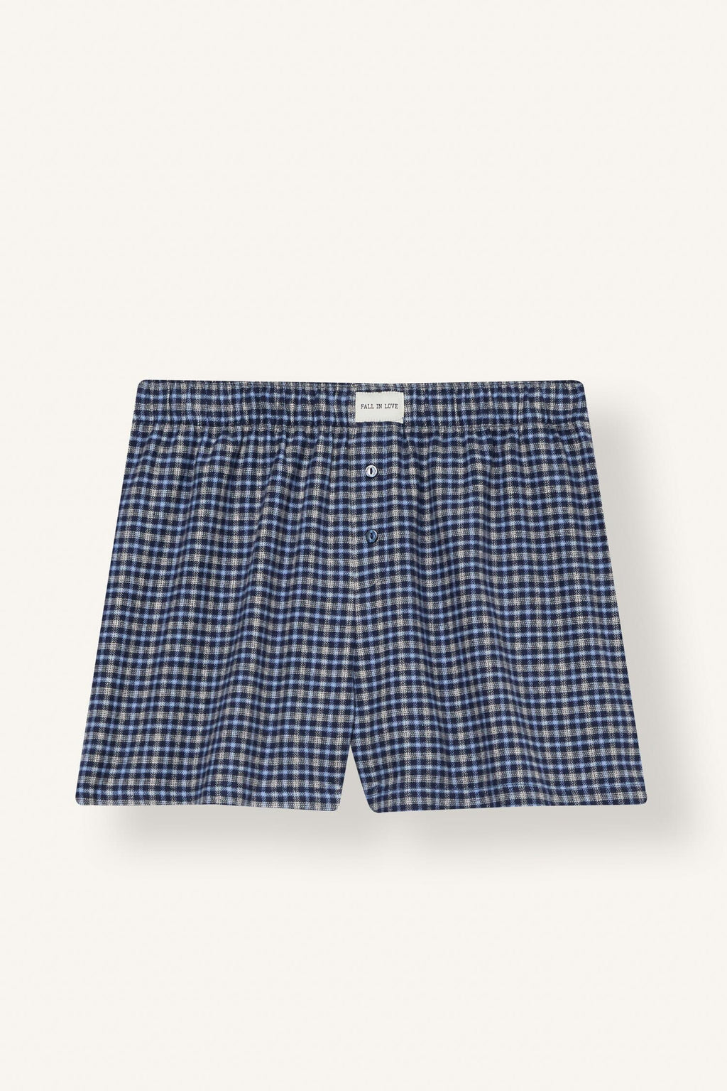 100% Cotton Regular Fit Long Sleeve Check Shorts Set 2 Pieces Flannel