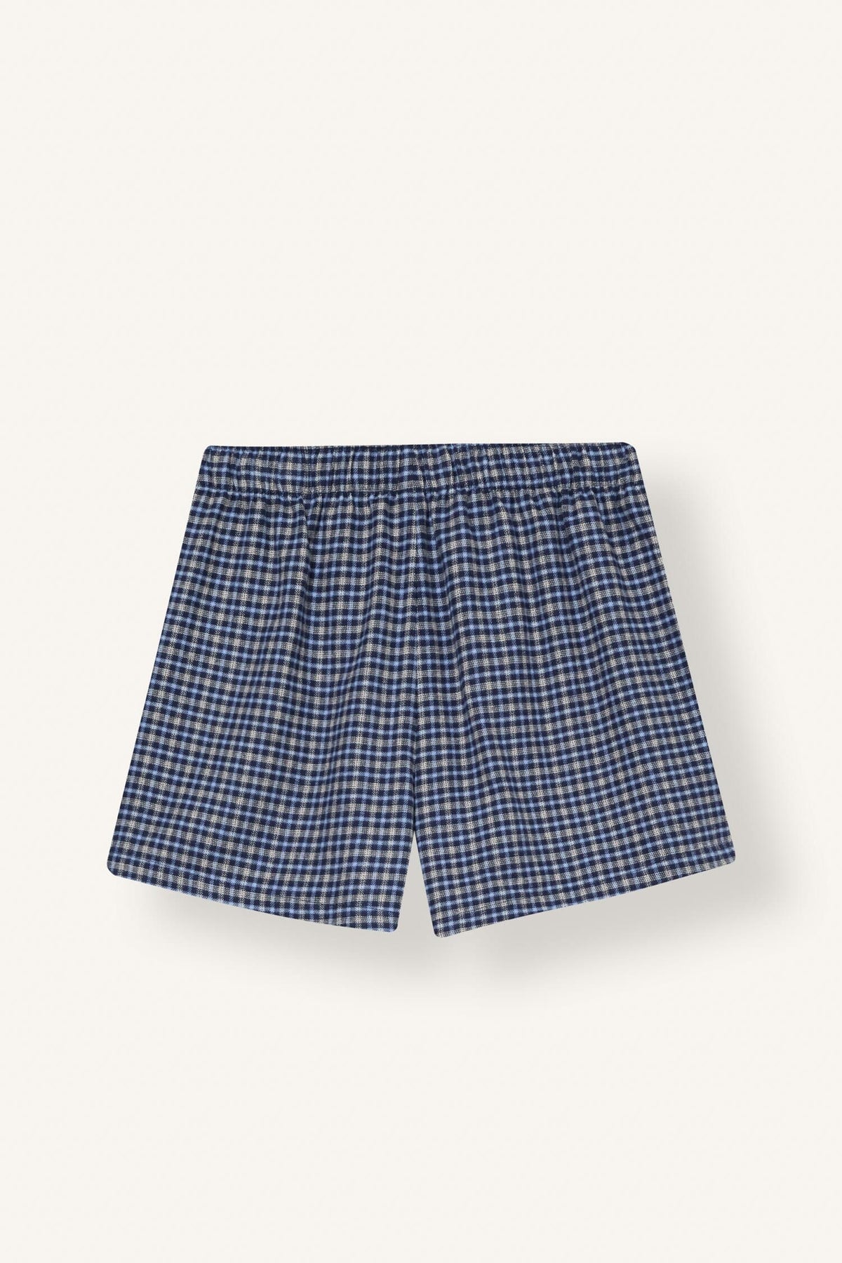 100% Cotton Regular Fit Long Sleeve Check Shorts Set 2 Pieces Flannel