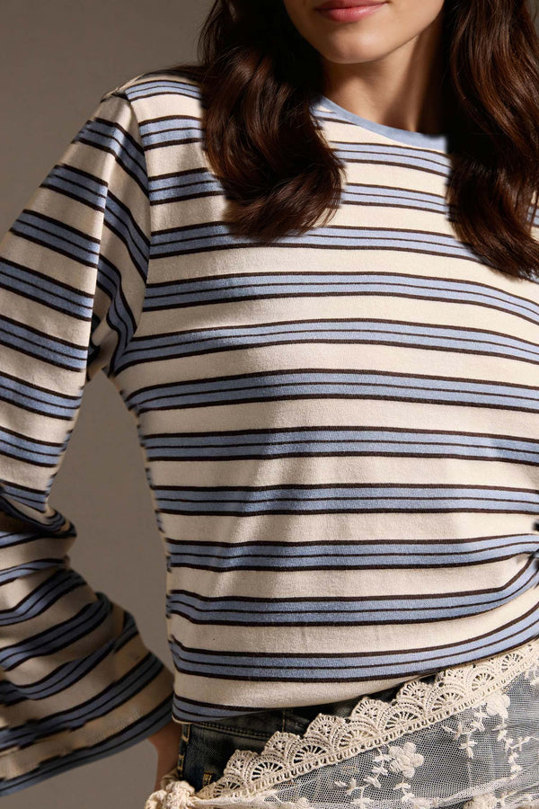Loose Fit-Striped Tunic