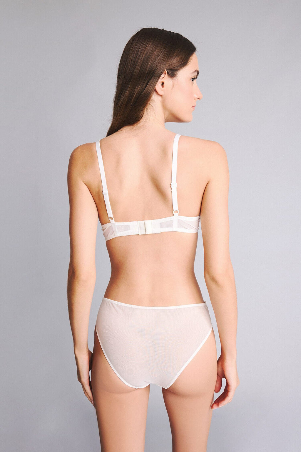 Lace Detailed Embroidery Slip Ecru Panties