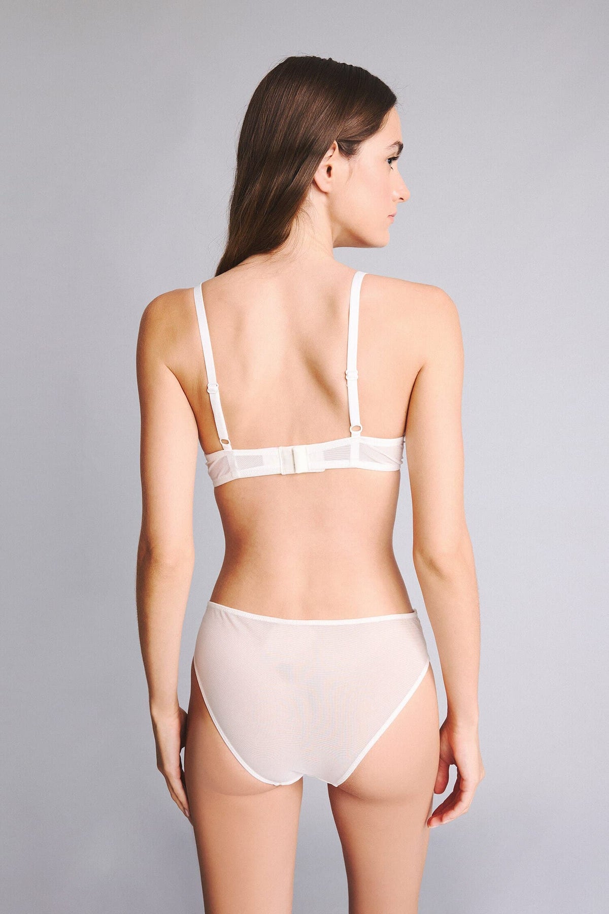 Lace Detailed Embroidery Slip Ecru Panties