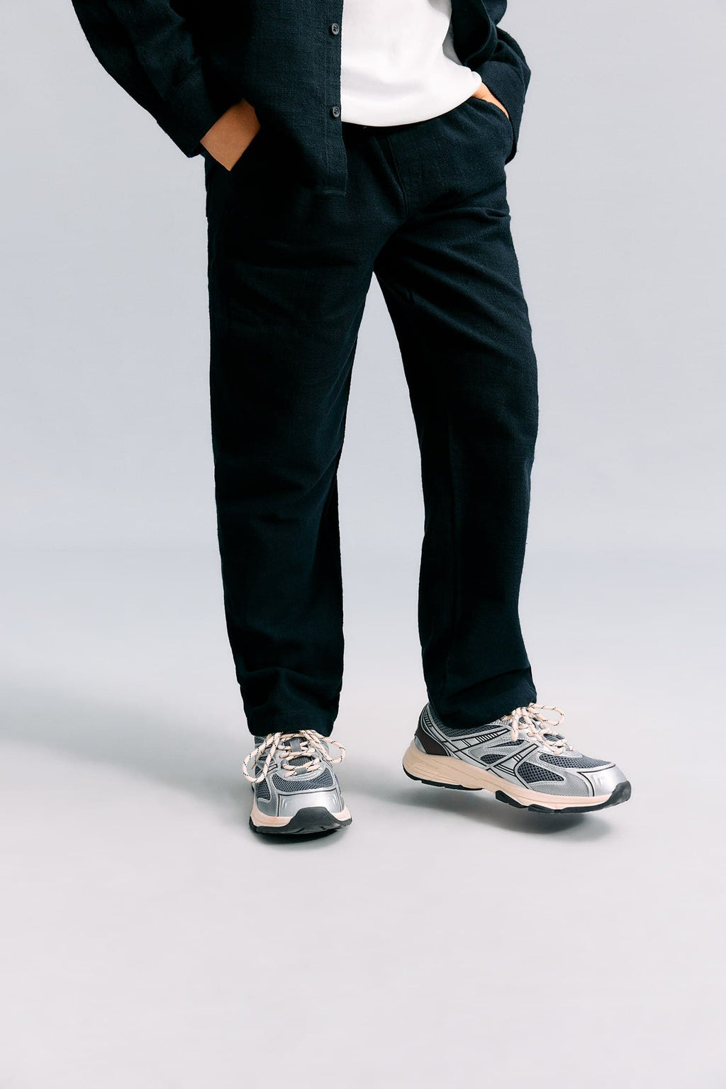 Regular 100% Cotton Fit Straight Leg Beige Pants Boy