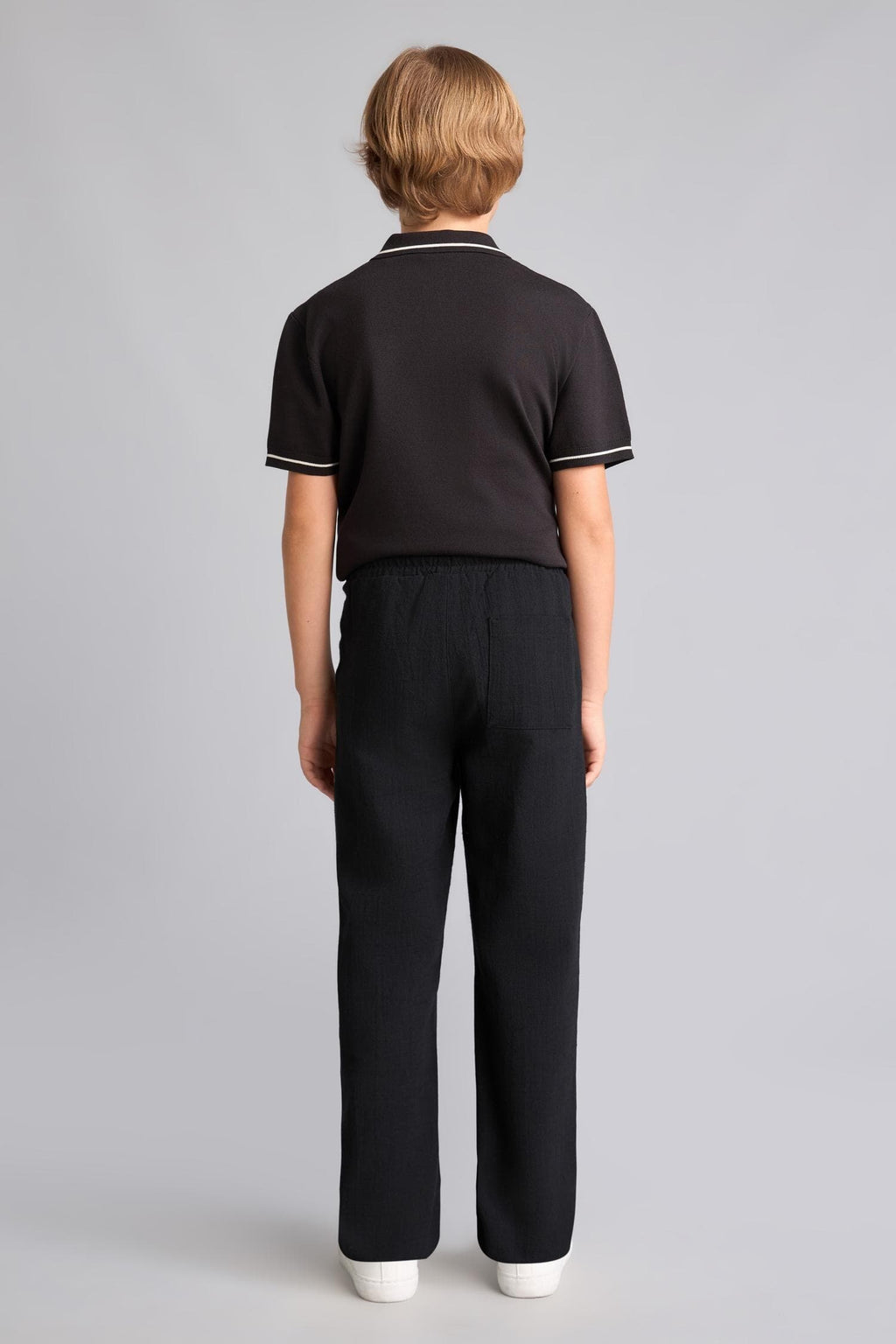 Regular 100% Cotton Fit Straight Leg Beige Pants Boy