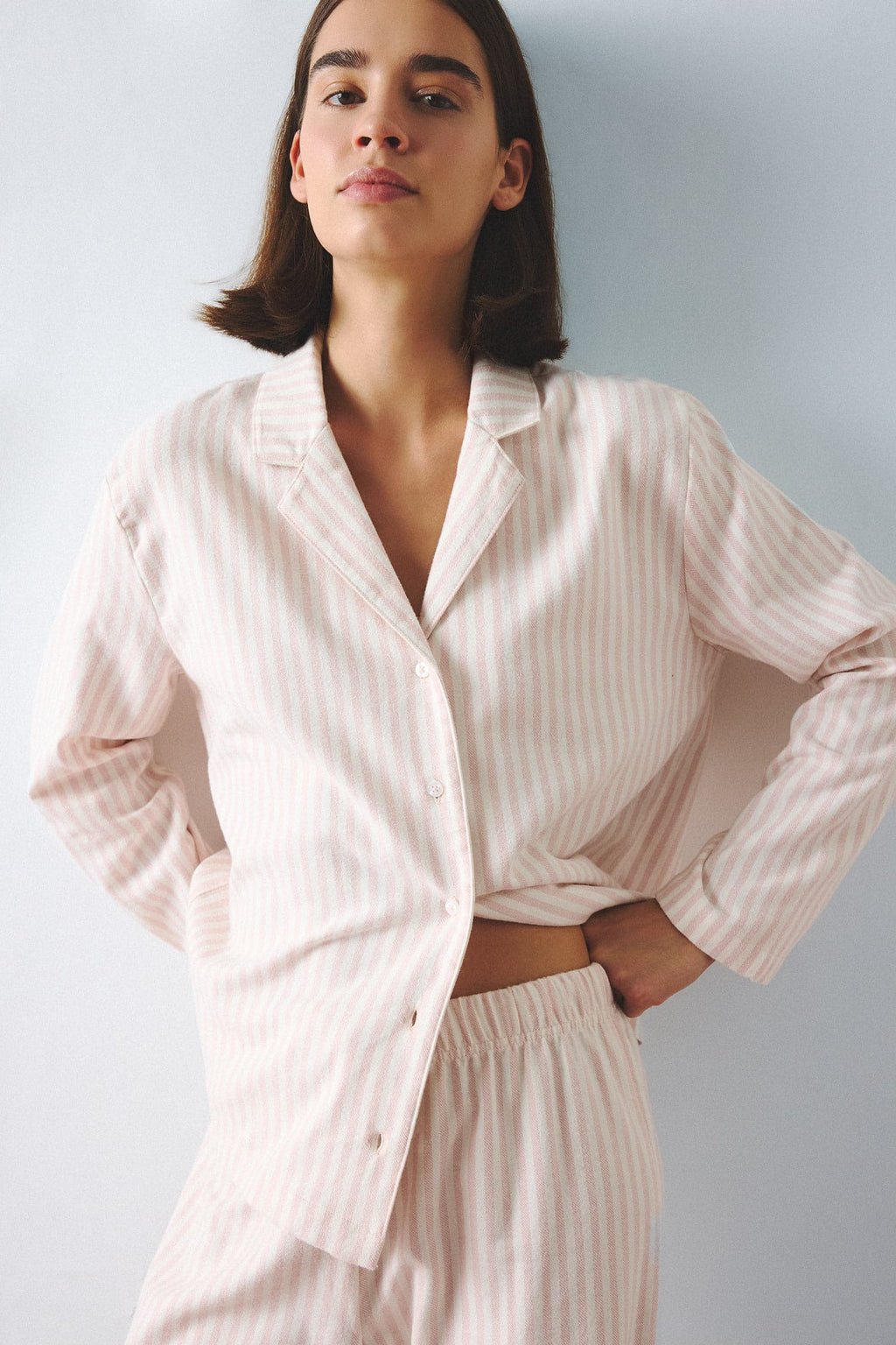 Regular Fit Long Sleeve Striped 2-Pack Flannel Pajama Set