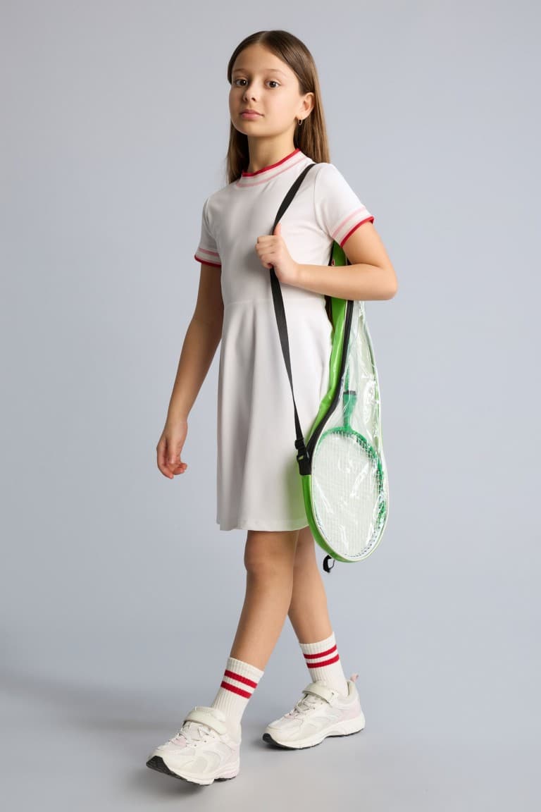 Half Sleeve Combed Cotton Dress Girl Main image