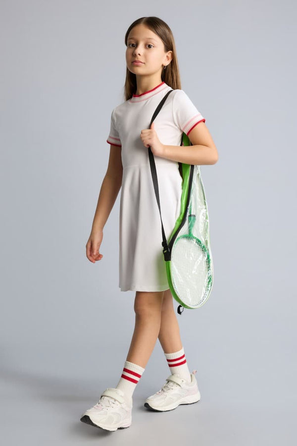 Half Sleeve Combed Cotton Dress Girl