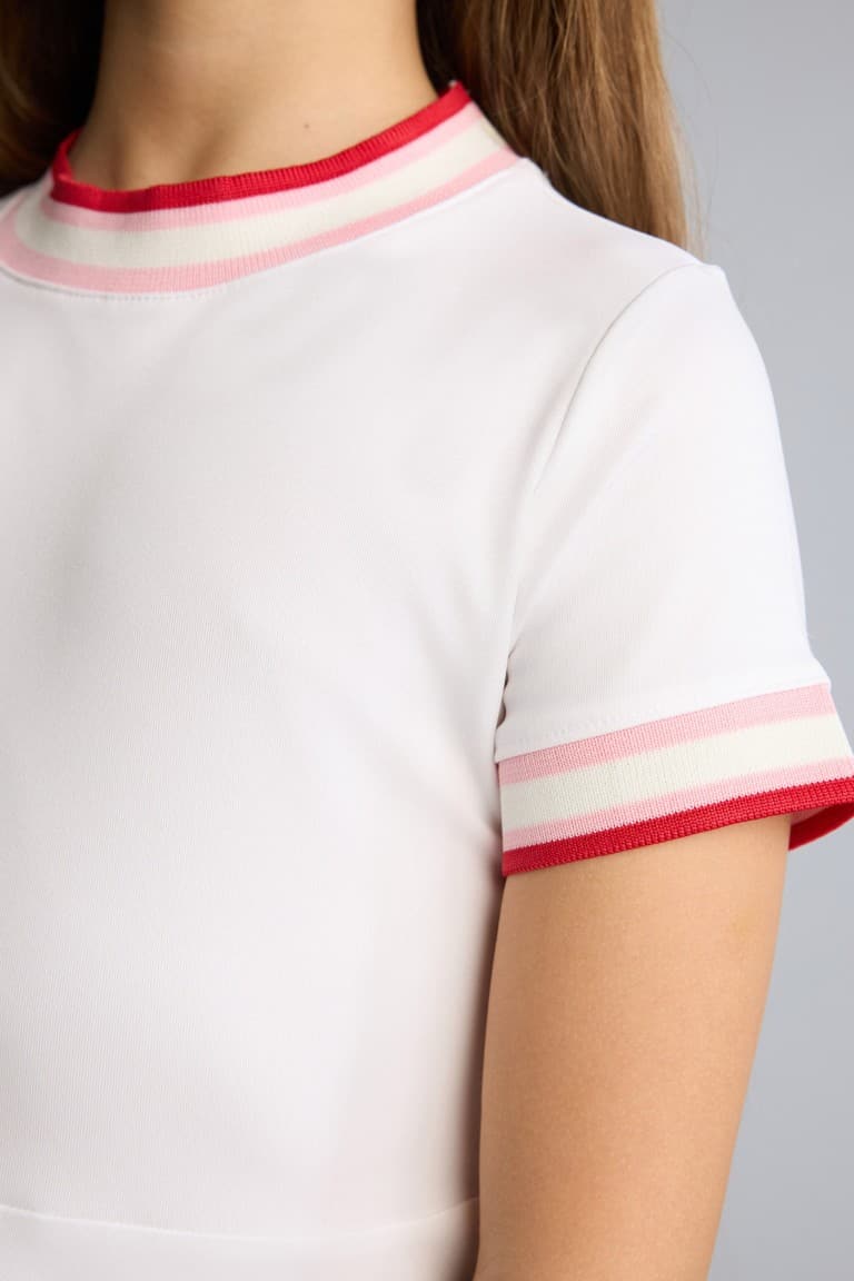 Half Sleeve Combed Cotton Dress Girl
