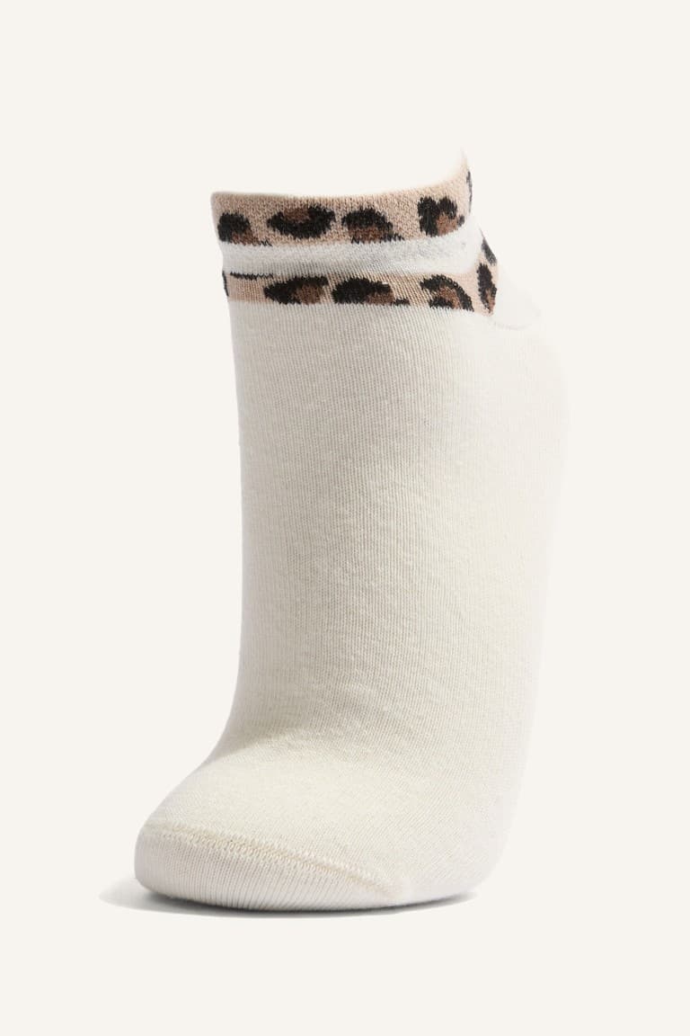 Women Animal Printed 5-Pack Cotton Booties Socks Secondary image