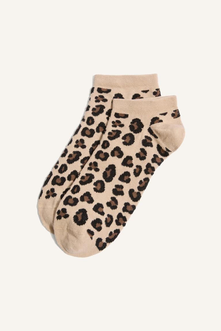 Women Animal Printed 5-Pack Cotton Booties Socks
