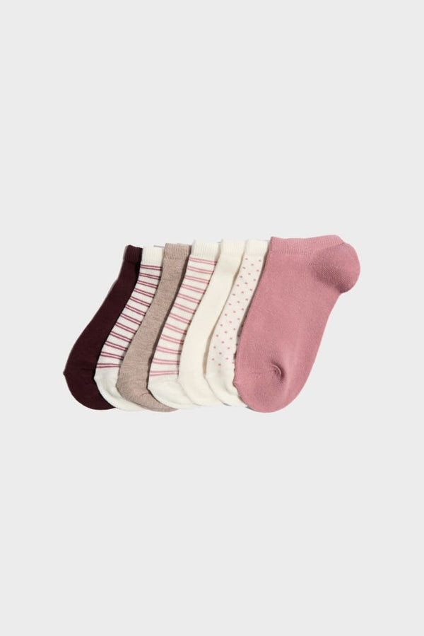 Women 7-Pack Cotton Booties Socks
