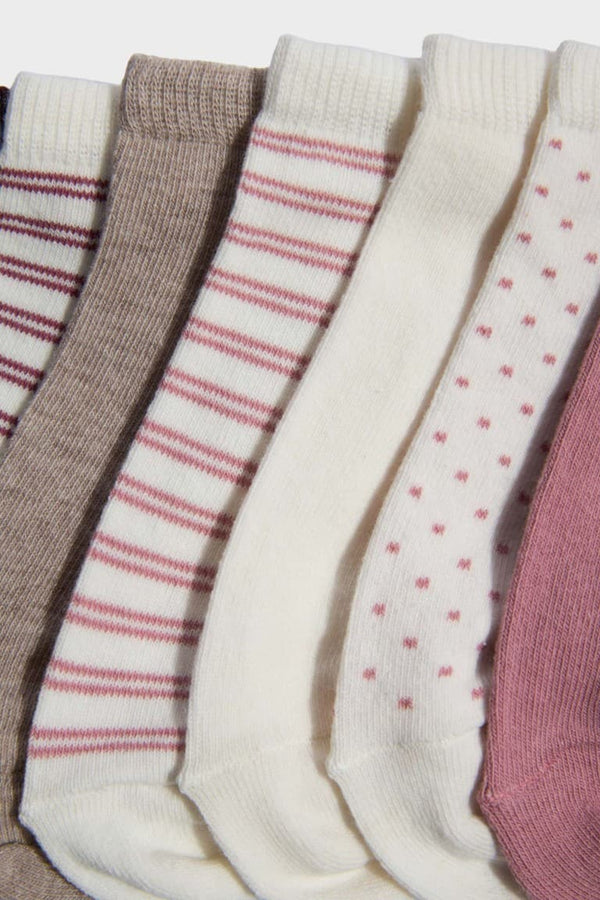 Women 7-Pack Cotton Booties Socks