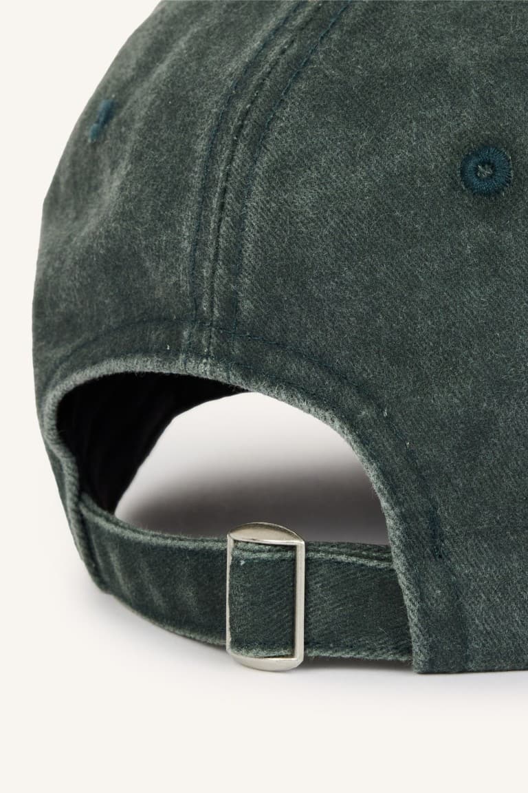 Mens Embroidered Cotton Cap Khaki Hat